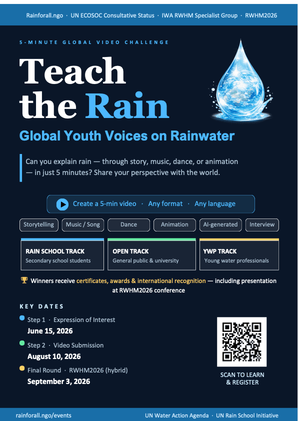 Teach the Rain video challenge poster